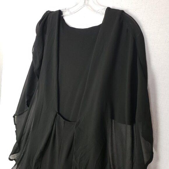 Killstar Black Sheer Cape Dress - Picture 10 of 14